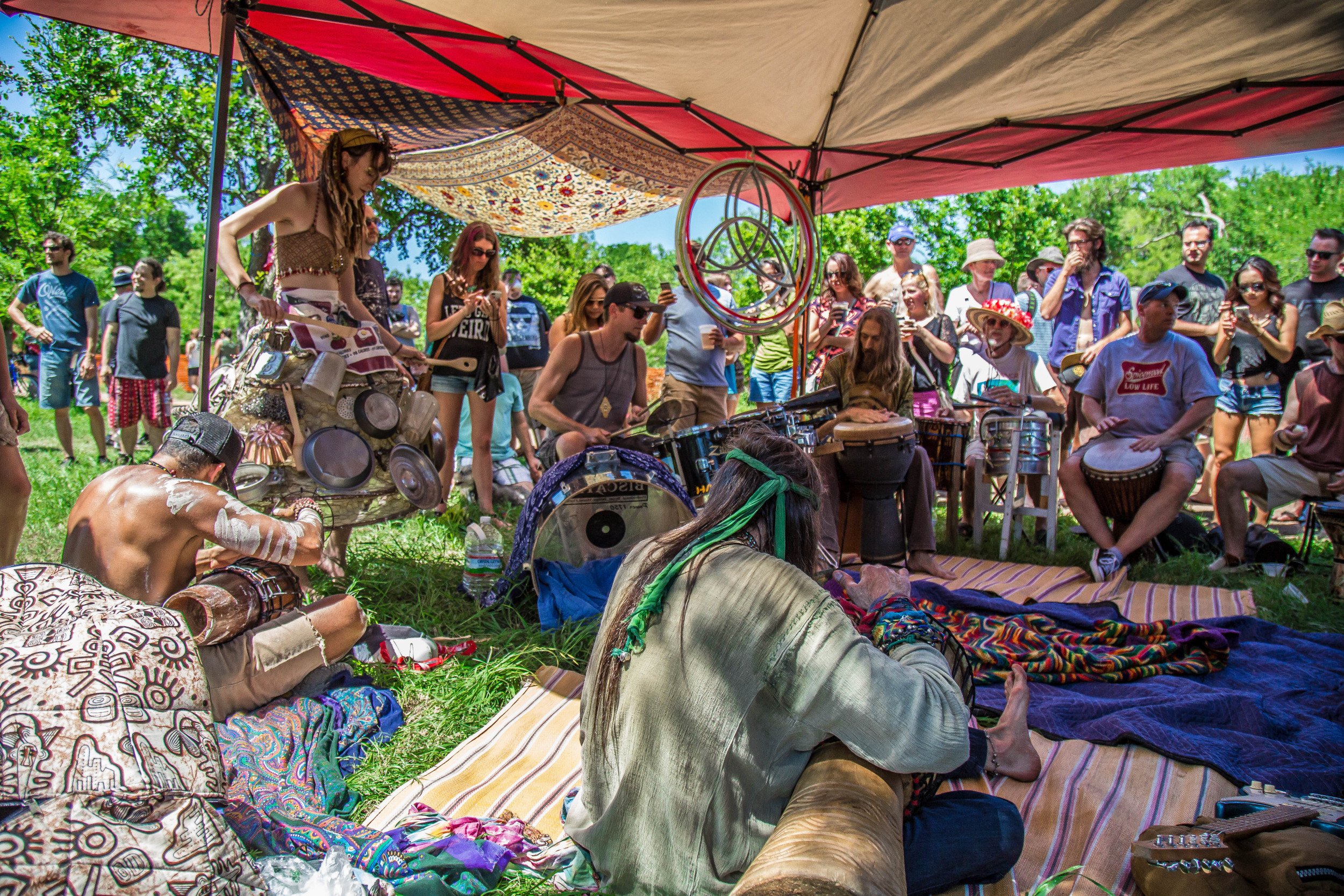 Heart of the Eeyore's Festival Drum Circle - Photo: Will Taylor  - LostinAustin.org6street.com