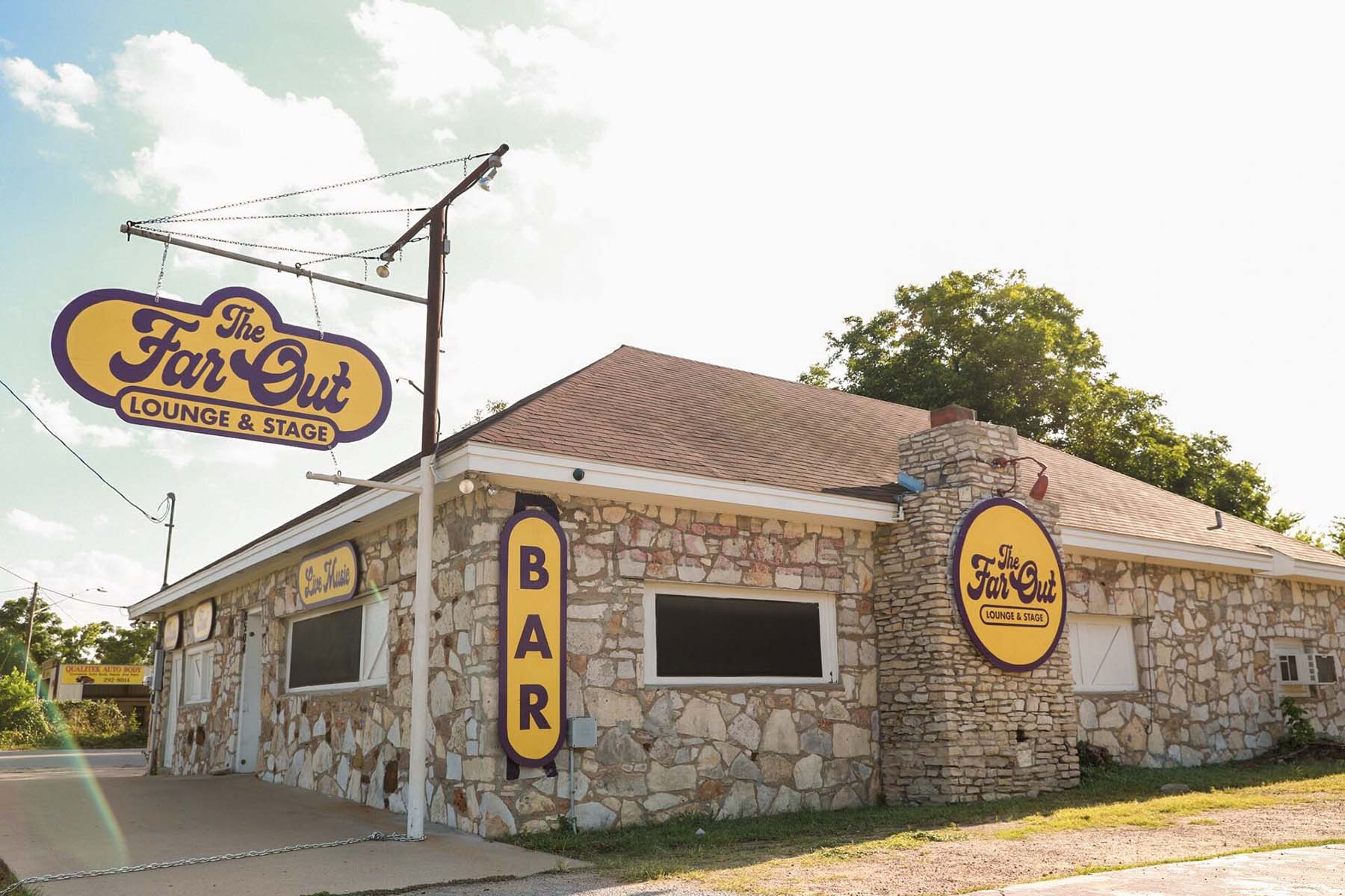 It's a neighborhood bar with great drinks and live music in far south Austin. Photo permission by Pedro Carvalho - Far Out Austin.